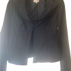 Nanette Lepore Black Pinstripe Blazer